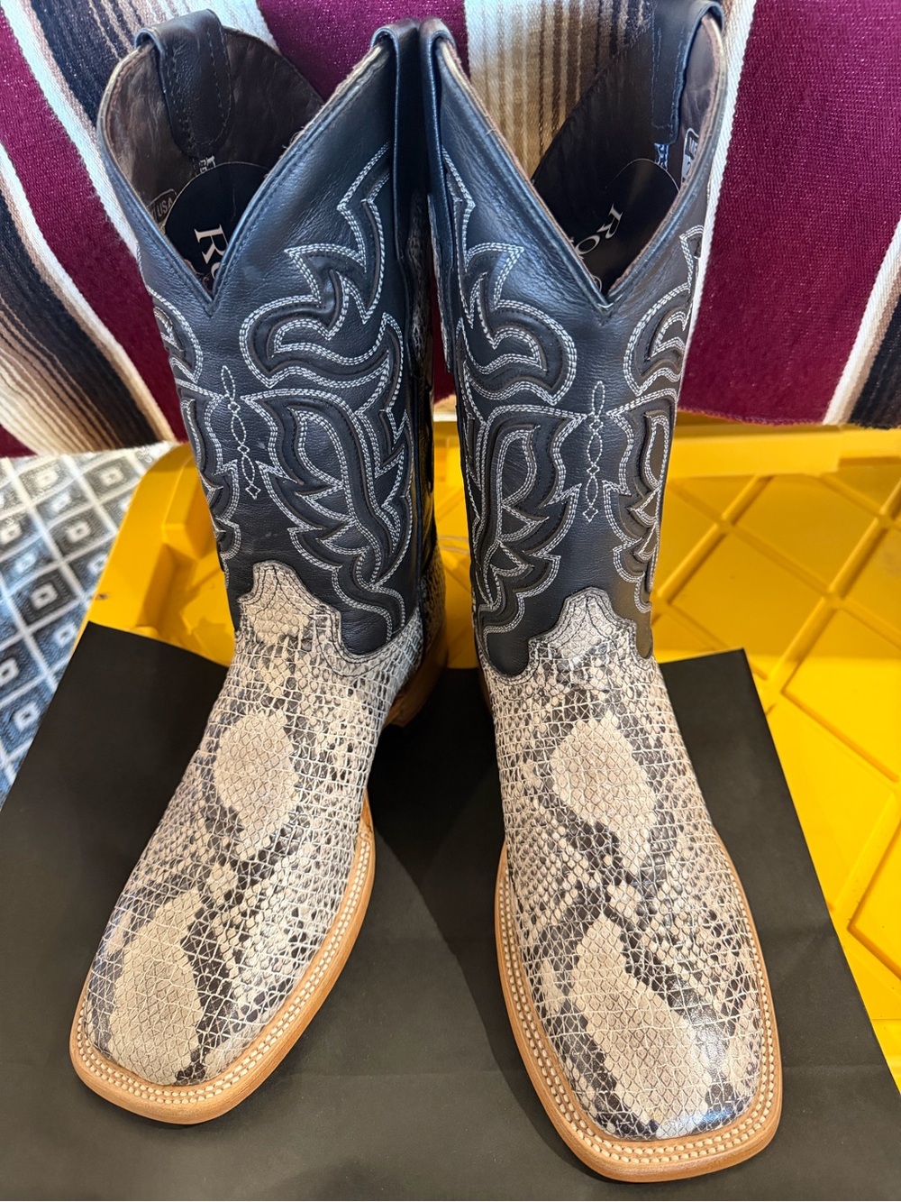 The Bruce mamba square toe cowboy boot